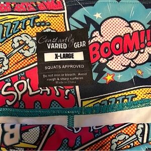 Constantly Varied Gear XL leggings - comic book print